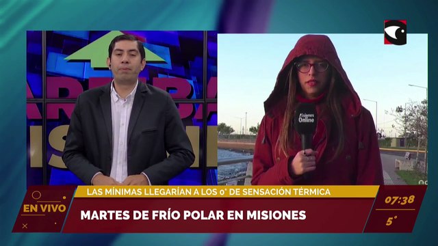 #Pronóstico | Martes de frío polar en Misiones. Las mínimas llegarían a los 0° de sensación térmica