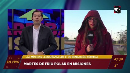 #Pronóstico | Martes de frío polar en Misiones. Las mínimas llegarían a los 0° de sensación térmica