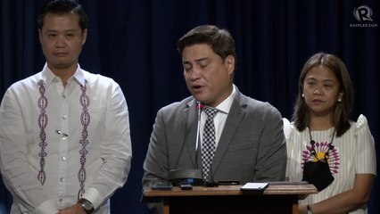Senator Migz Zubiri holds a press briefing