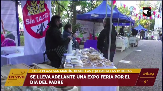 Se lleva adelante una Expo feria por el día del padre en la plaza San Martín de Posadas desde las 7:30 hasta las 12 horas