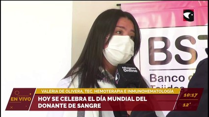 #Salud | Día mundial del donante de sangre. Entrevista a Valeria De Olivera, técnica en hemoterapia e inmunohematologia, área de promoción y colectas externas