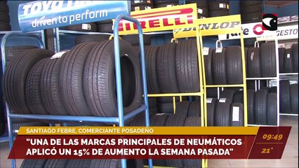¿Cómo está la venta de neumáticos en Posadas? Santiago Febre, comerciante posadeño