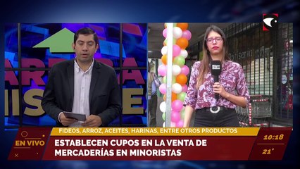 Establecen cupos en la venta de mercadería