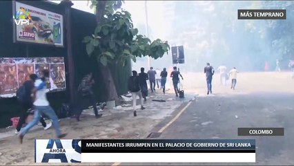 Manifestantes irrumpe a la fuerza en el palacio de gobierno de Sri Lanka - 09Jul  - Ahora