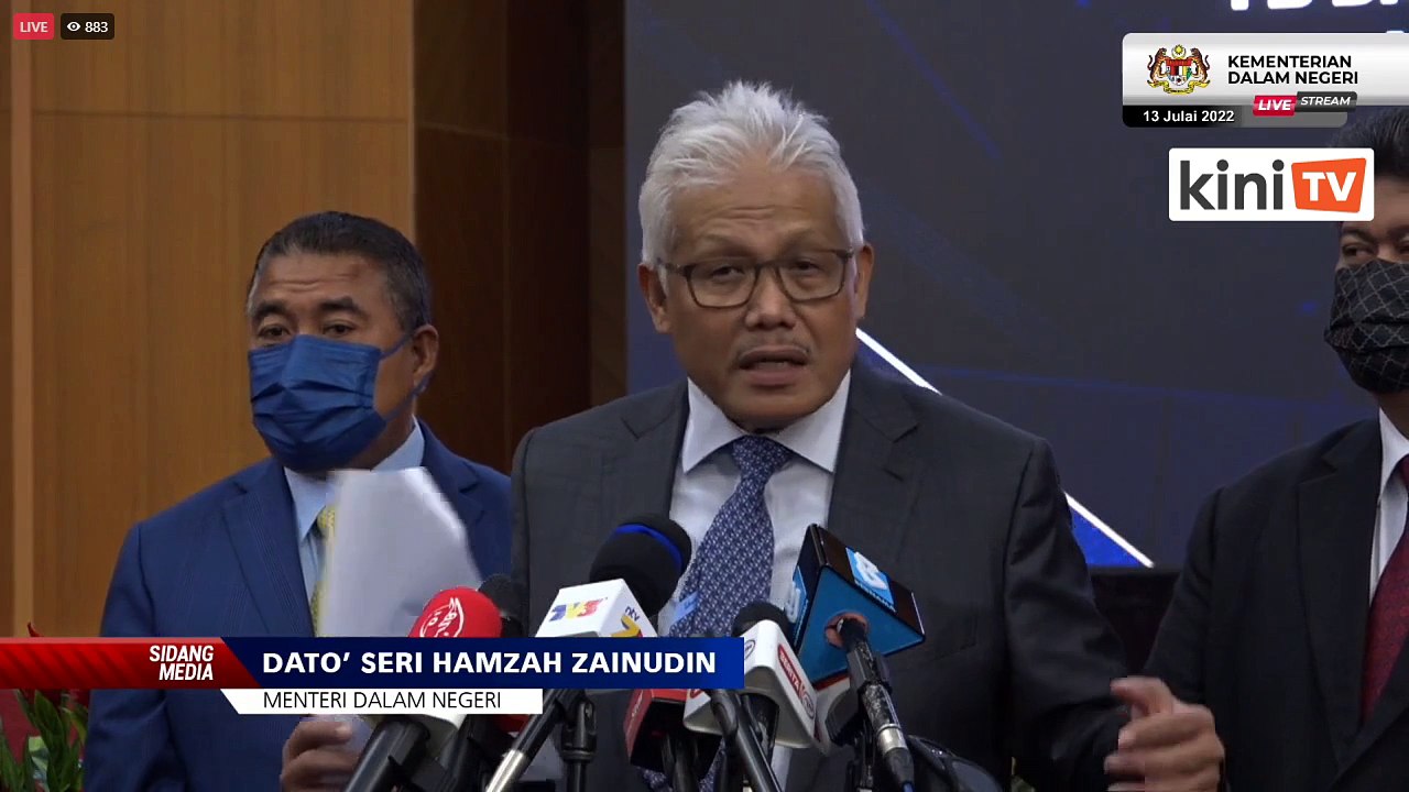 LIVE: Press conference by Home Minister Hamzah Zainuddin