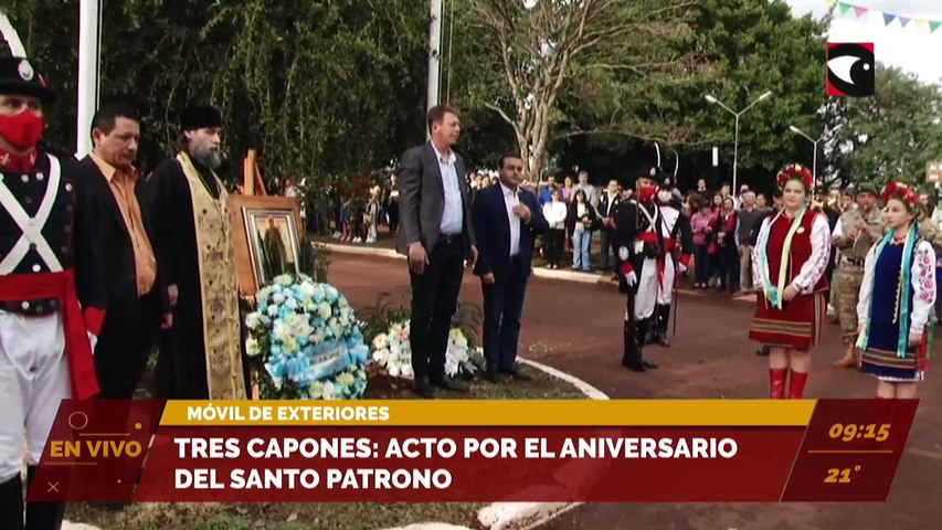 Tres capones: acto por el aniversario del santo patrono
