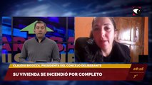 El Soberbio | Su vivienda se incendió por completo. Claudia Bicocca, presidenta del concejo deliberante