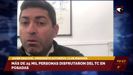 Más de 25 mil personas disfrutaron del TC en Posadas. Entrevista a Javier Esquivel, presidente del Automóvil Club Misiones