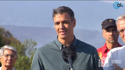 Pedro Sánchez en directo tras su visita a los terrenos afectados por el incendio de Ourense