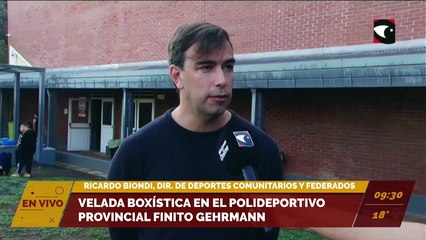 Velada boxística en el polideportivo provincial Finito Gehrmann