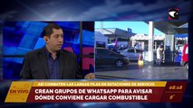 Crean grupos de Whatsapp para avisar dónde conviene cargar combustible para evitar las extensas filas en las estaciones de servicio