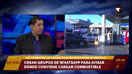 Crean grupos de Whatsapp para avisar dónde conviene cargar combustible para evitar las extensas filas en las estaciones de servicio