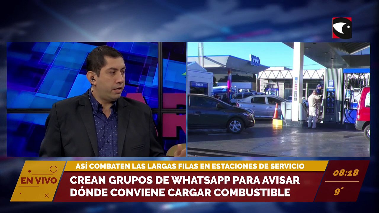 Crean grupos de Whatsapp para avisar dónde conviene cargar combustible para evitar las extensas filas en las estaciones de servicio