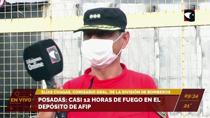 Después de 12 horas las llamas siguen consumiendo el depósito de la Aduana en Posadas