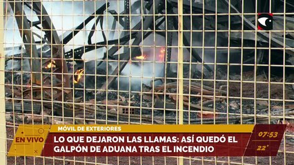 #Posadas | Lo que el fuego dejó: así quedó el galpón de la aduana tras el incendio