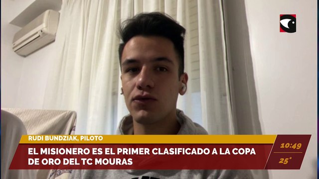 Entrevista a Rudi Bundziak. El piloto misionero es el primer clasificado a la Copa de oro del TC Mouras