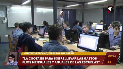 Aumentan las cuotas de colegios privados a partir de agosto. Entrevista a Gustavo Lezcano, director del SPEPM