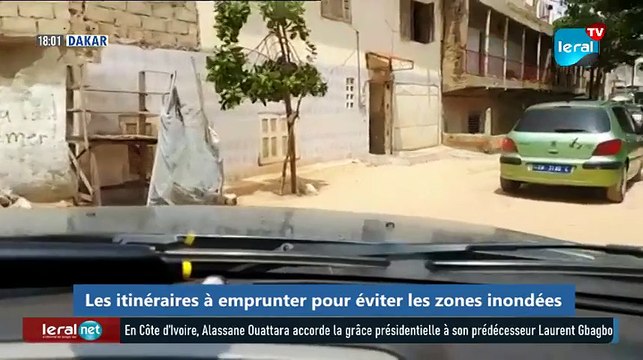 Les itinéraires à emprunter pour éviter les zones inondées