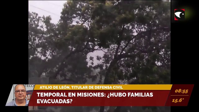 Temporal en Misiones: ¿Hubo familias evacuadas? Entrevista a Atilio de León, titular de Defensa Civil