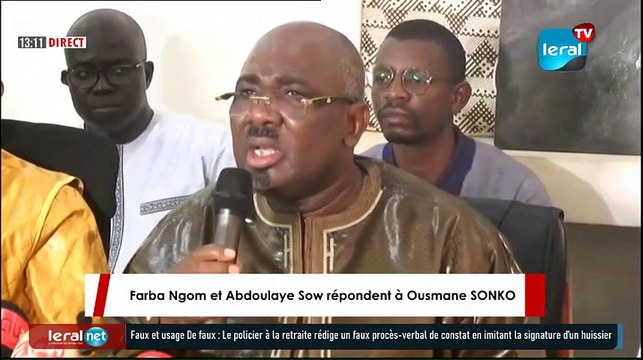 Farba Ngom et Abdoulaye Sow répondent à Ousmane SONKO
