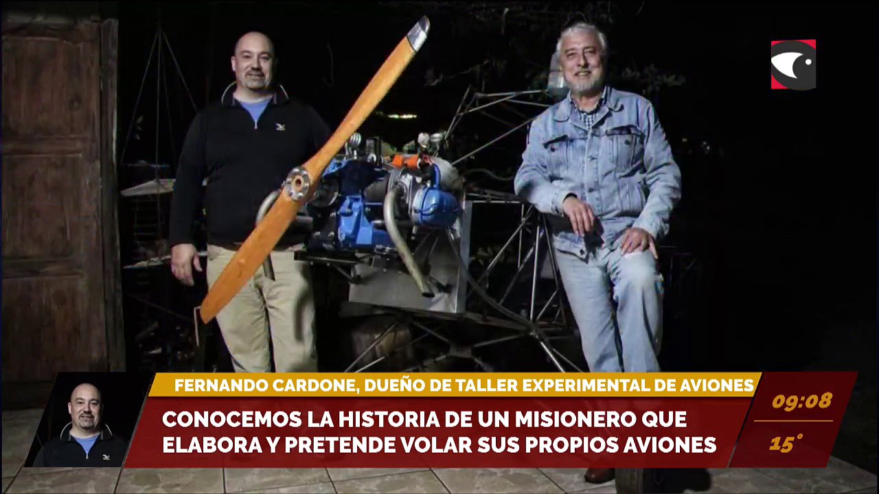 Conocemos la historia de un piloto que elabora y vuela su propio avión. Entrevista a Fernando Cardone, dueño de taller experimental de aviones