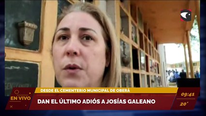 Dan el último adiós a Josías Galeano. Móvil desde el cementerio municipal de Oberá