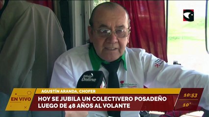 Hoy se jubila tras 48 años manejando colectivos en Posadas