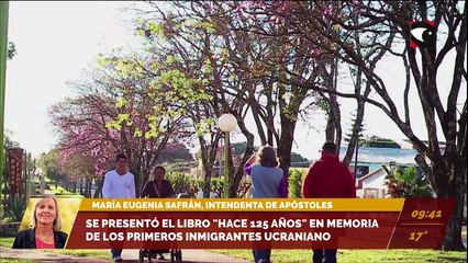 Se presentó el libro "Hace 125 años" en memoria de los primeros inmigrantes ucranianos. Entrevista a María Eugenia Safrán, intendenta de Apóstoles