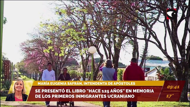 Se presentó el libro Hace 125 años en memoria de los primeros inmigrantes ucranianos. Entrevista a María Eugenia Safrán, intendenta de Apóstoles