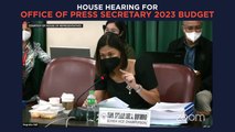House hearing on the Office of the Press Secretary proposed 2023 budget