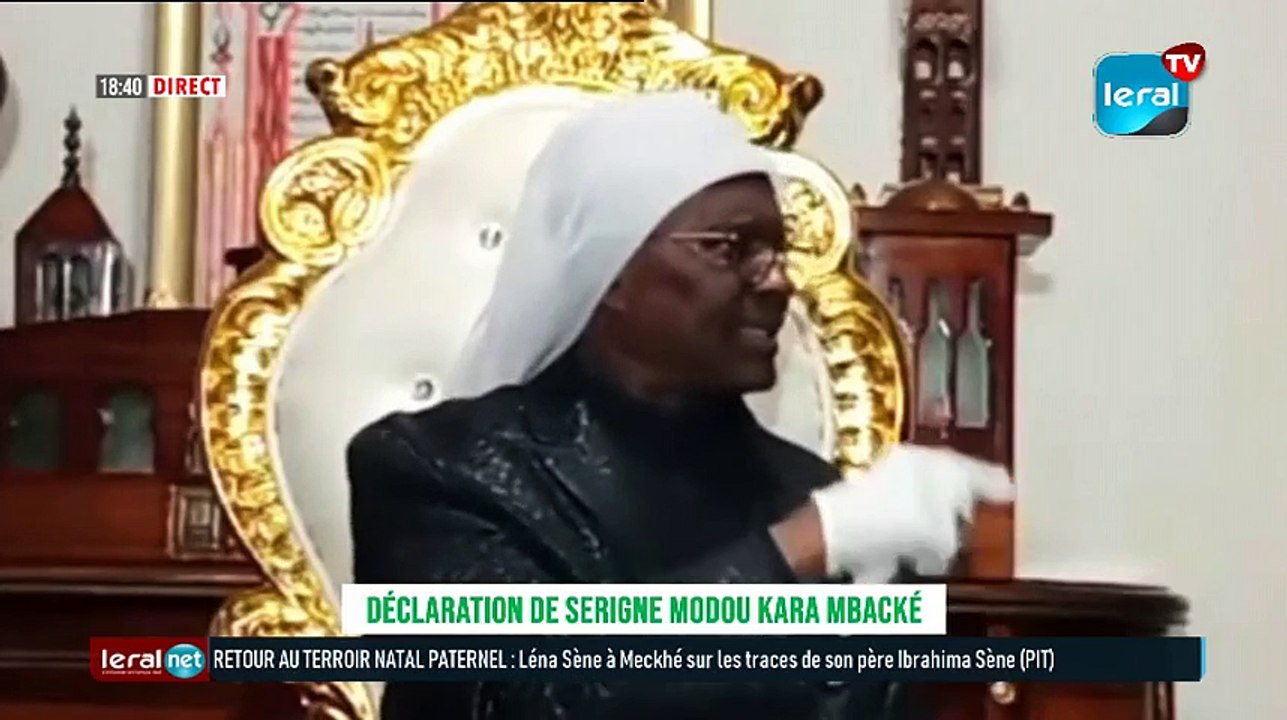 Importante déclaration de serigne Modou Kara MBACKE