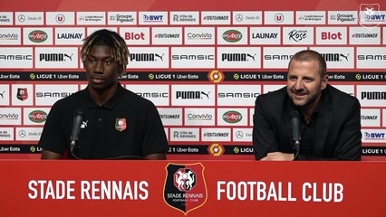 Présentation de Christopher Wooh et Amine Gouiri à la presse