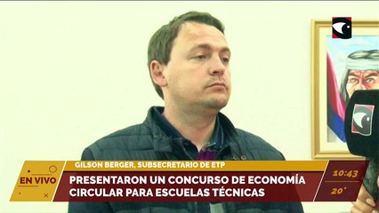Presentaron un concurso de economía circular para escuelas técnicas. Gilson Berger, subsecretario de ETP