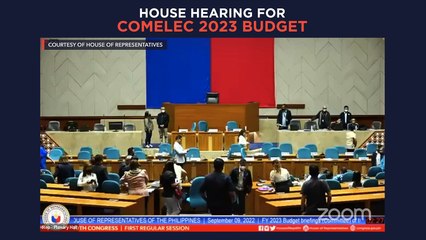 House hearing on Comelec's proposed 2023 budget