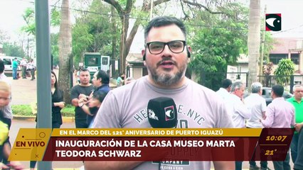 Inauguración de la Casa museo Marta Teodora Schwarz en el marco del 121° aniversario de Puerto Iguazú