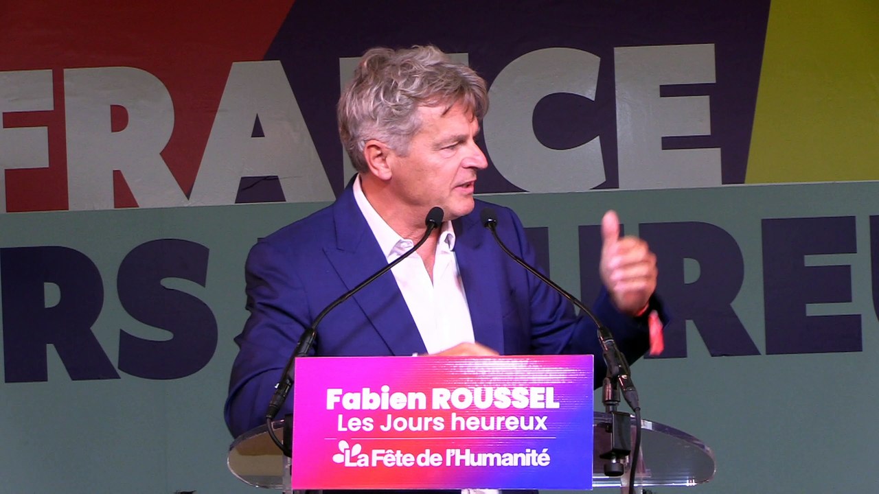 Fête de l'Humanité 2022 - Discours de Fabien Roussel aux personnalités
