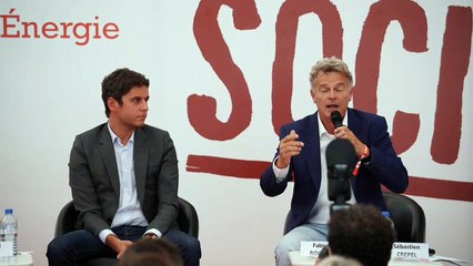 Fête de l'Humanité : Débat Gabriel Attal, Fabien Roussel au Forum social
