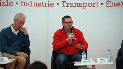 Fête de l'Humanité : Débat Gabriel Attal, Fabien Roussel au Forum social
