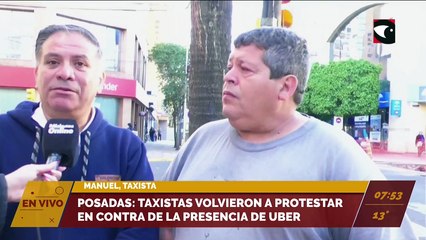 Download Video: Taxistas volvieron a protestar en contra de la presencia de Uber en Posadas. Aún el servicio no está regulado por el municipio.