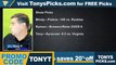 Game Day Picks Show Live Expert NCAAF MLB Picks - Predictions, Tonys Picks 9/23/2022