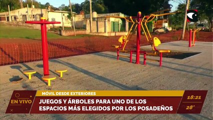 Juegos y árboles para uno de los espacios más elegidos por los posadeños