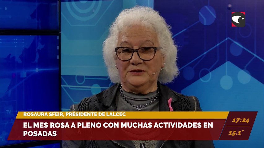 El Mes Rosa a pleno con muchas actividades en Posadas (Rosaura Sfeir, presidenta de LALCEC)