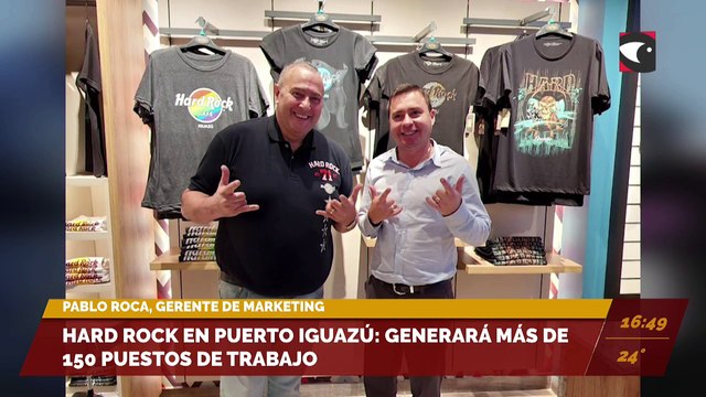 Puerto Iguazú: hoy se inauguró el Hard Rock (Pablo Roca, gerente de Marketing)