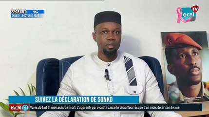 Suivez la déclaration de Sonko