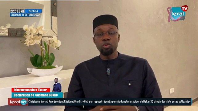 Déclaration du président Ousmane SONKO
