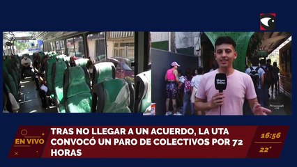 Tras no llegar a un acuerdo, la UTA convocó un paro de colectivo por 72 horas.