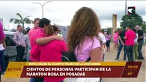 Cientos de personas participan de la Maratón Rosa en Posadas