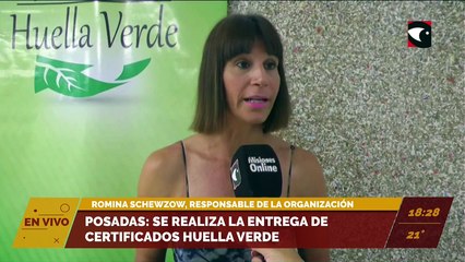 Posadas: Se realiza la entrega de certificados Huella Verde