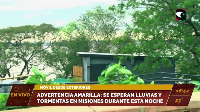 Advertencia amarilla: se esperan lluvias y tormentas en Misiones durante esta noche