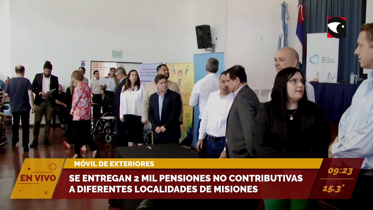 Se entregan 2 mil pensiones no contributivas a diferentes localidades de Misiones